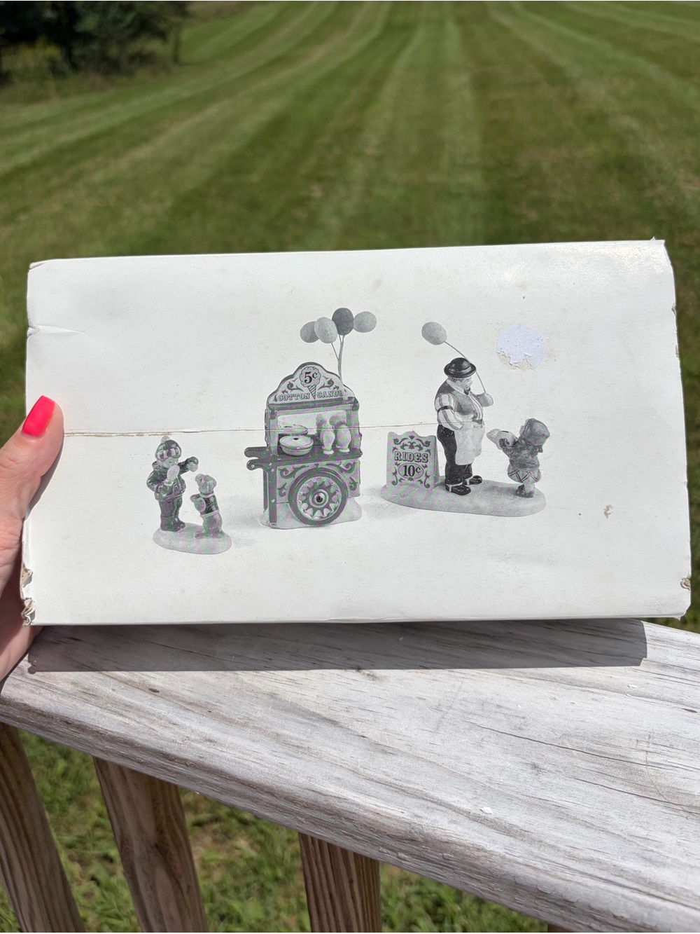 Department 56 Snow Village "Carnival Tickets and Cotton Candy" Figurines W/box - Picture 11 of 13